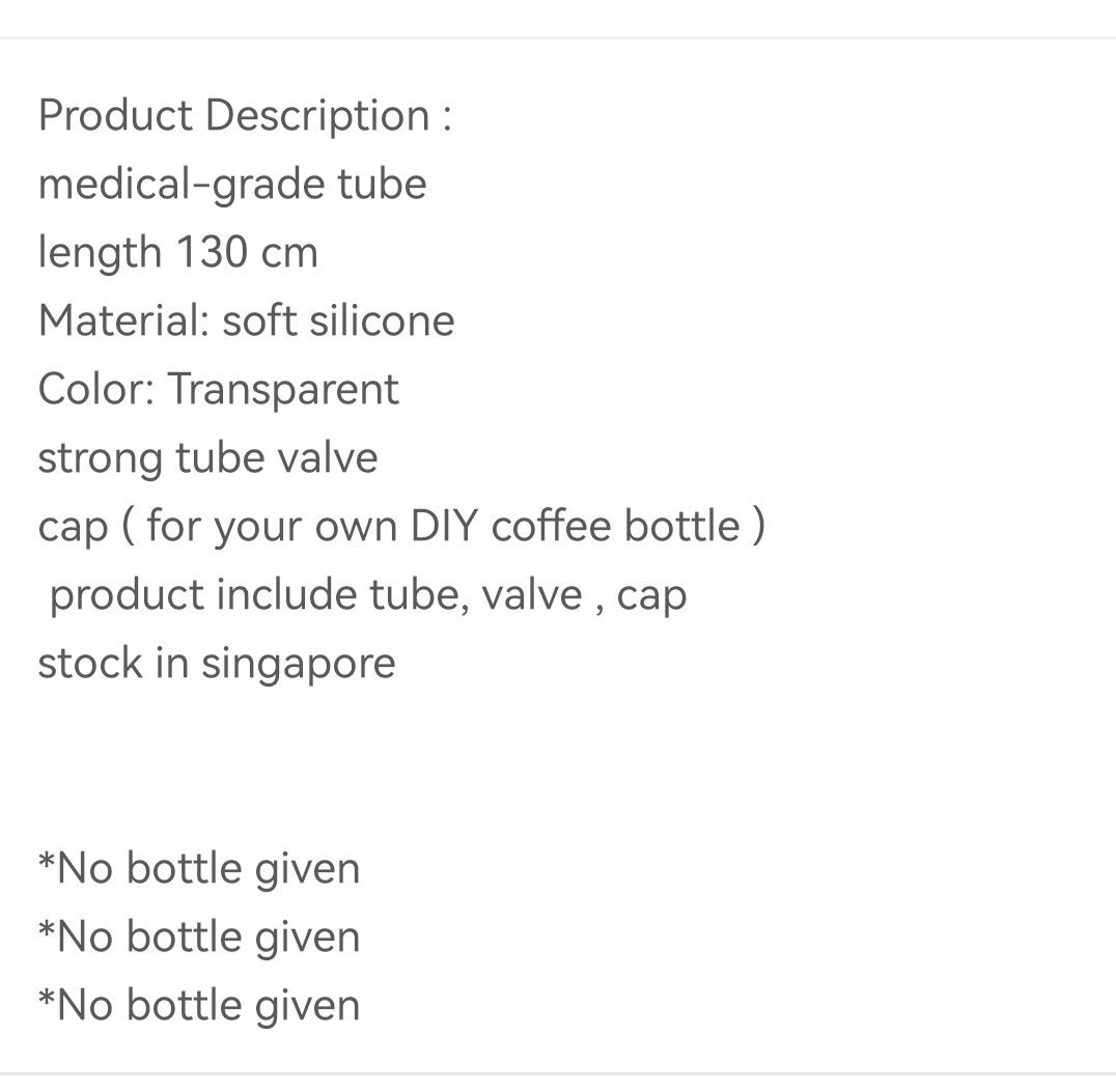 Coffee enema rubber tube, Health & Nutrition, Medical Supplies & Tools