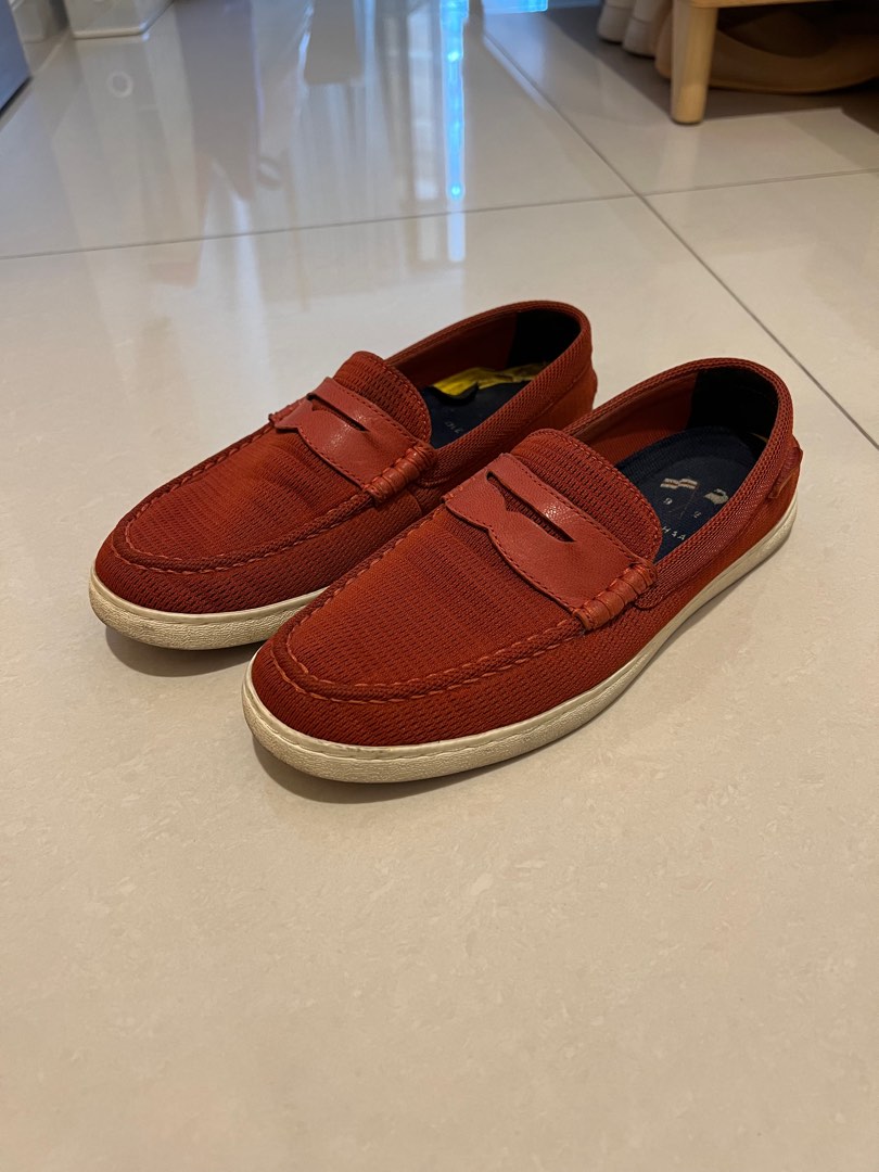 Cole Haan red loafers, Men's Fashion 