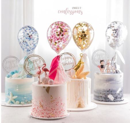 Confetti balloon topper for cake decorating party balloons cake toppers ...