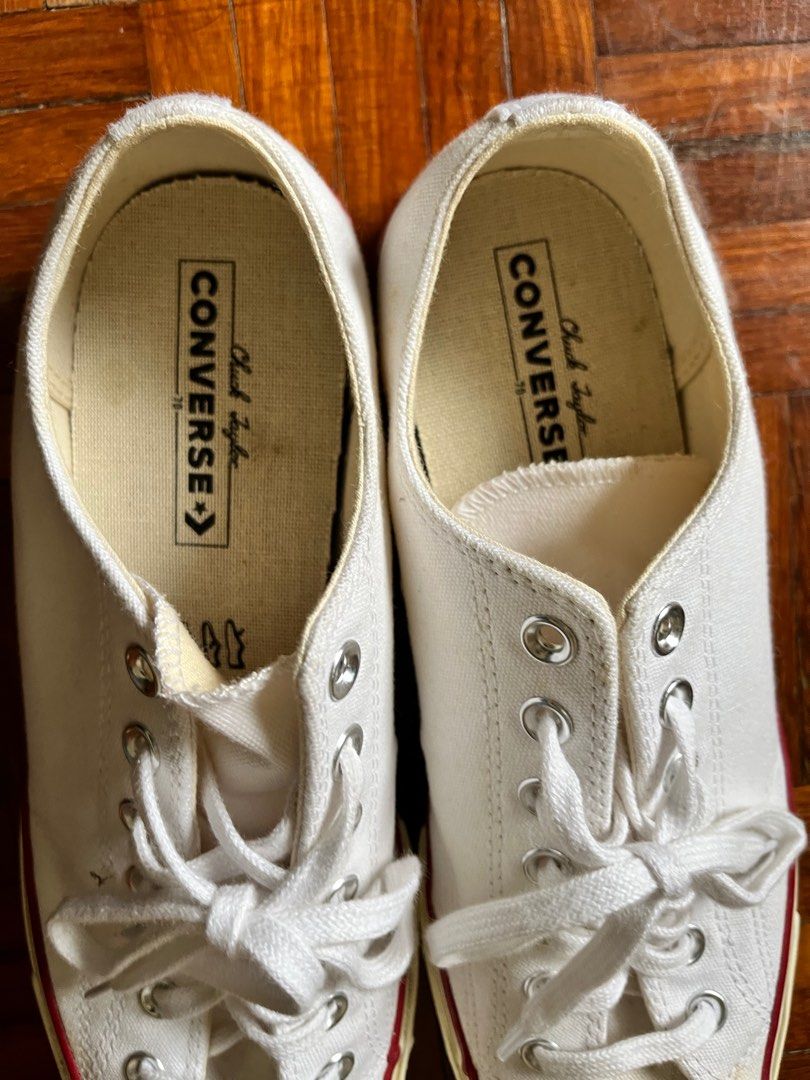Converse chuck 70 us10/28.5cm white cream, Men's Fashion, Footwear,  Sneakers on Carousell