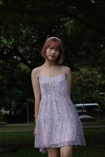 Cotton On Woven Jordy Ruffle mini

dress 夢幻紫色碎花洋裝