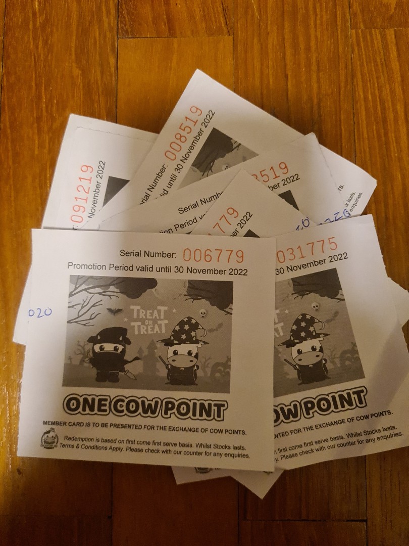 Cpcm cow points, Tickets & Vouchers, Vouchers on Carousell