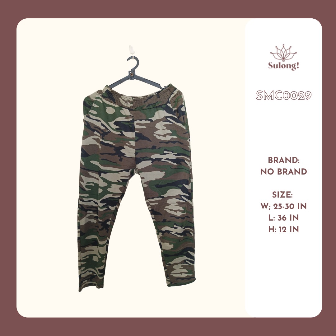 Dark Green Camouflage Jogging Pants, Women's Fashion, Bottoms, Other