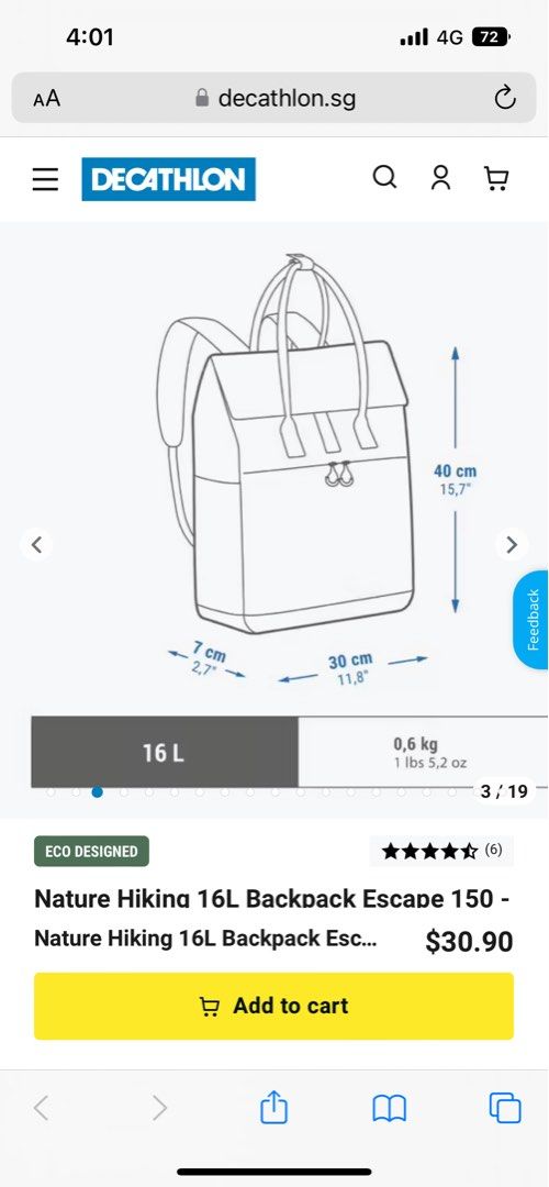 Decathlon bag 150 sales