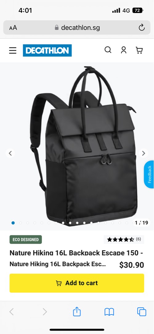 Decathlon sg backpack cheap