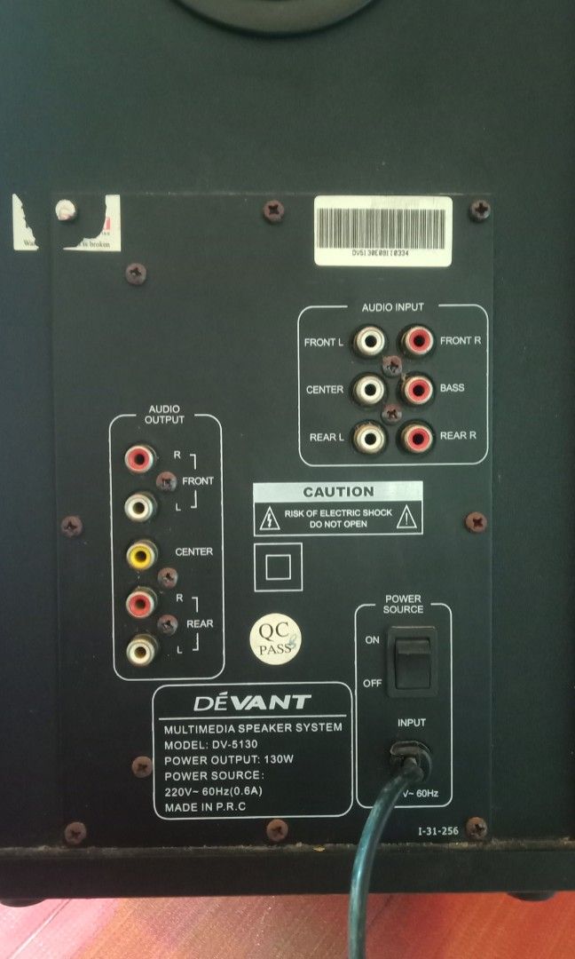 RUSH RUSH !DEVANT HOME THEATER AND MULTI MEDIA SPEAKER SYSTEM, Audio