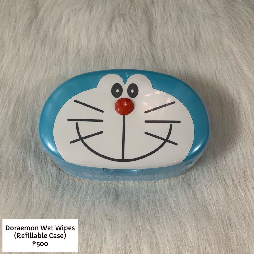 Doraemon Wet Wipes Refillable Case, Babies & Kids, Bathing & Changing