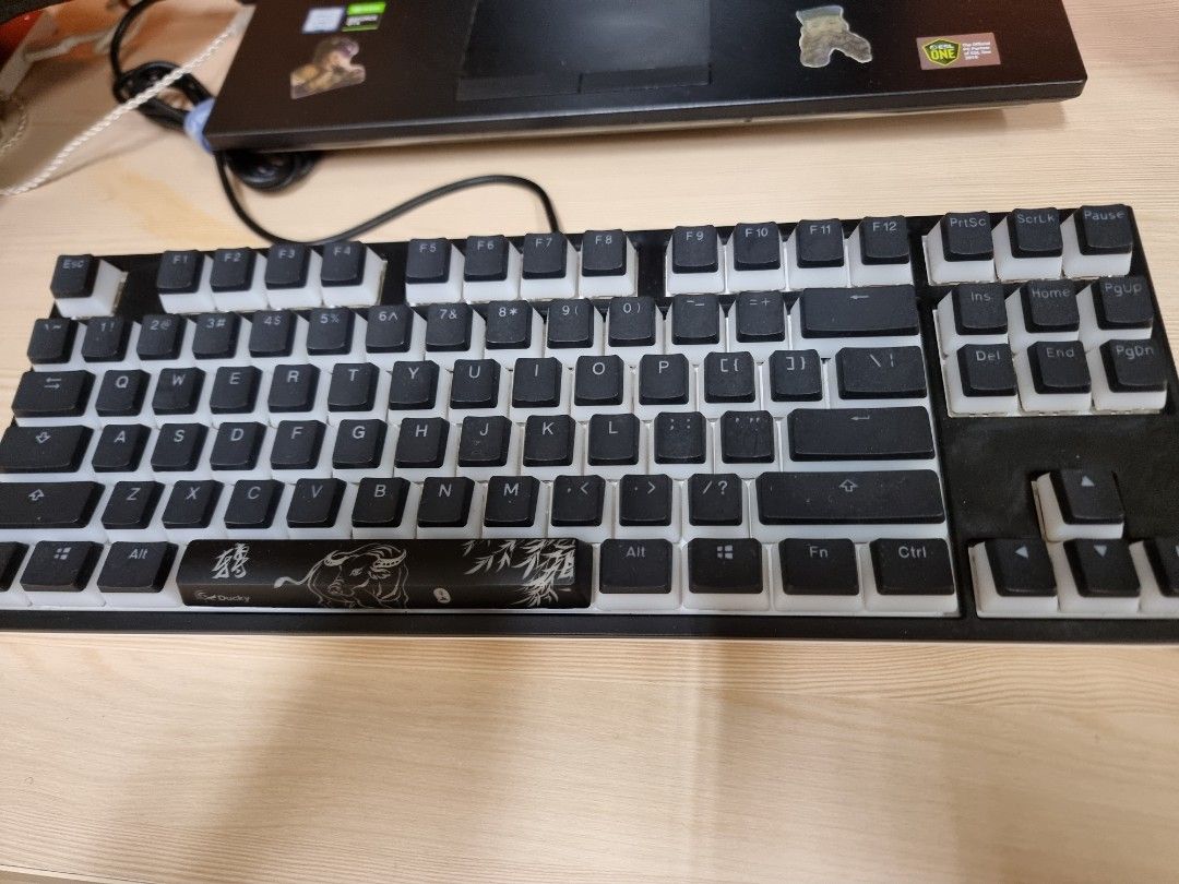 Ducky one 2 tkl RGB keyboard, black pudding keycaps, Computers & Tech