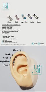 Earrings / Labret / Ear Piercing Jewelry / SOLD PER PIECE