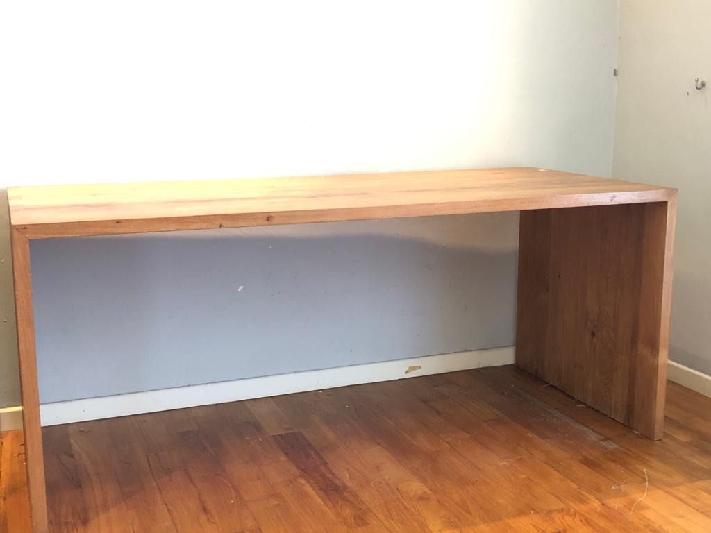 ethnicraft (nordic / belgic brand) solid teak wood office desk, duplex