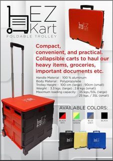  Foldable Trolley EZ Kart for grocery and transporting