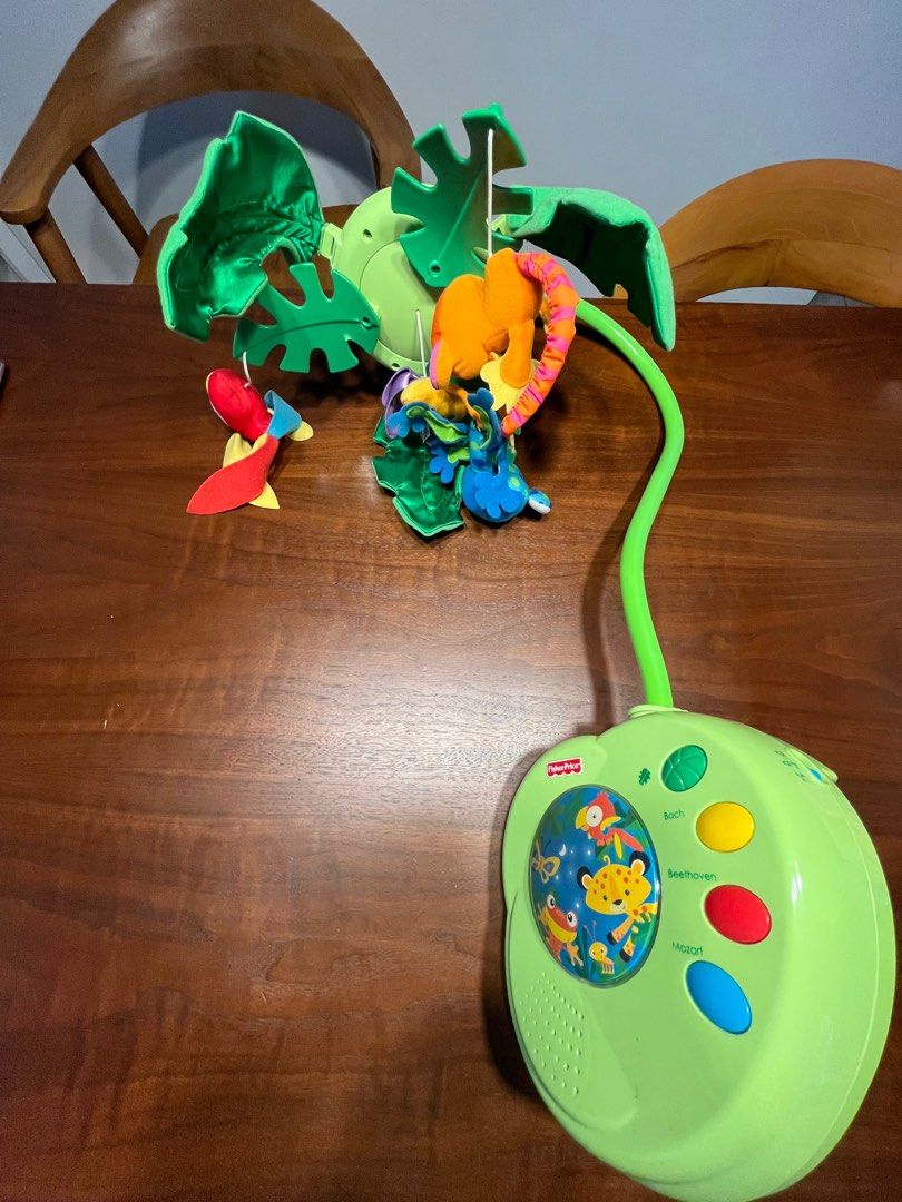 Fisher Price Rainforest Peekaboo Leaves Musical Mobile, Babies & Kids