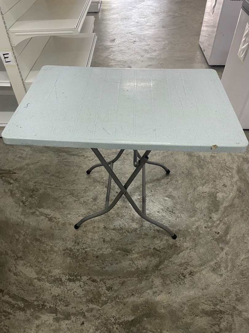 Foldable plastic table 90x60cm, Furniture & Home Living, Furniture