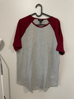 Forever 21 Shirt (Maroon and Gray) - Large