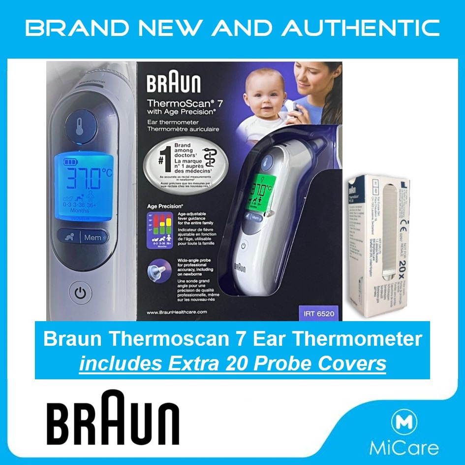 [Free Same Day Delivery] New & Genuine BRAUN Thermoscan 7 Ear Thermometer IRT6520 With FREE