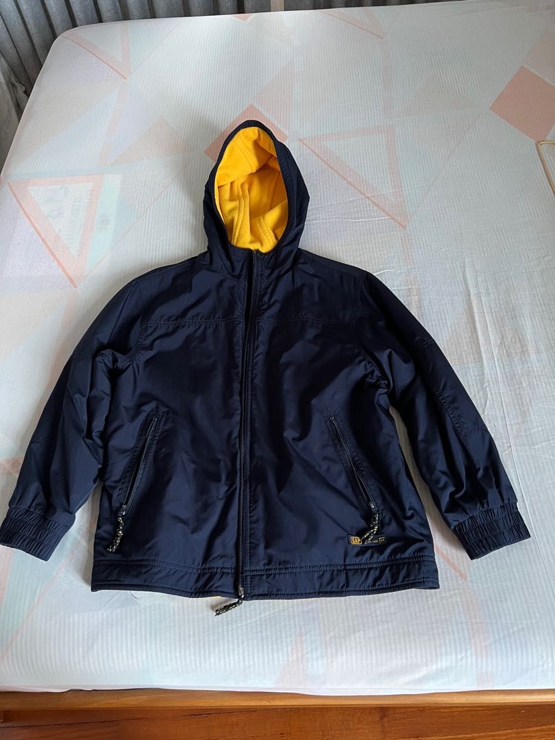 Gap reversible windbreaker hoodie jacket for kids reversible jacket