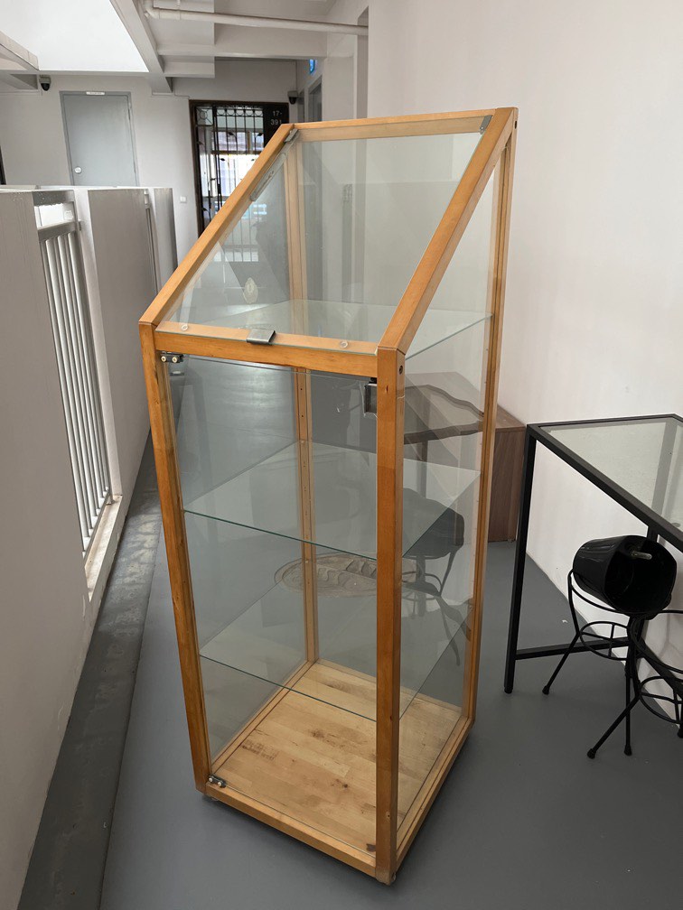 Glass Display Rare Solid Wood Shelves, Furniture & Home Living