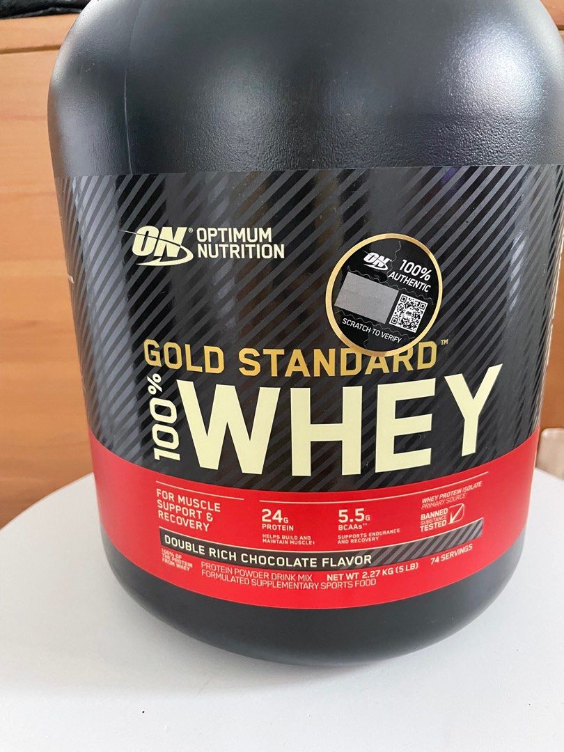 Gold standard double chocolate Protein powder, 健康及營養食用品, 健康補充品, 健康補充品