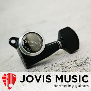 GOTOH SG381-MGT-07 Black - 3x3 Aside Magnum Locking Tuner Machine Heads (Ready Stock)