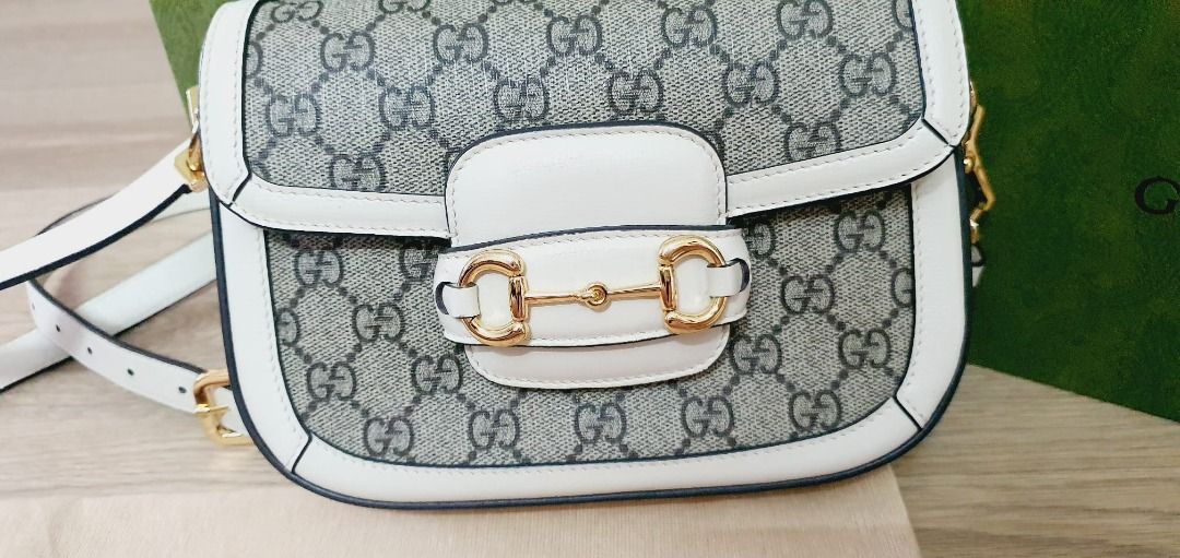 Gucci Horsebit 1955 mini bag in white leather