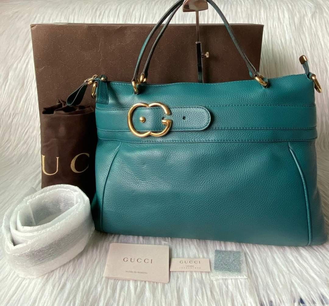 Gucci Turquoise Medium Ride 2 way Bag Luxury Bags Wallets on Carousell