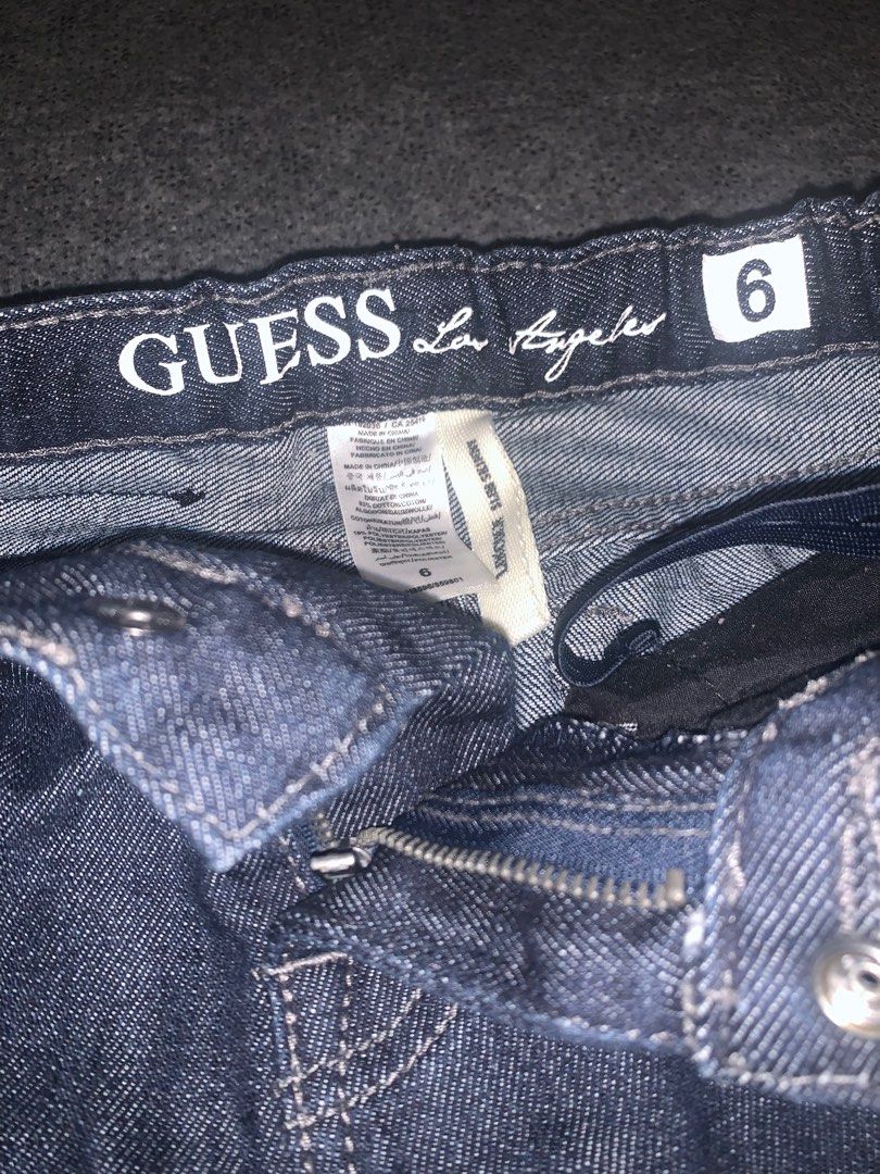 Guess Jeans Bambini J2YI51 K6YW1 – Denim Bianco Con Striscioni A Taglio Dritto, 95% Cotone E 5% Elastan