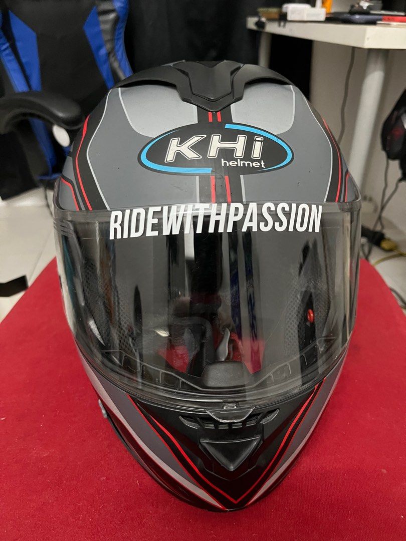Helmet KHI full face flipup, Motorbikes on Carousell