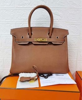 Hermes Clemence Birkin 30 Handbag with Gold Hardware - Fresh from The Hermes Spa