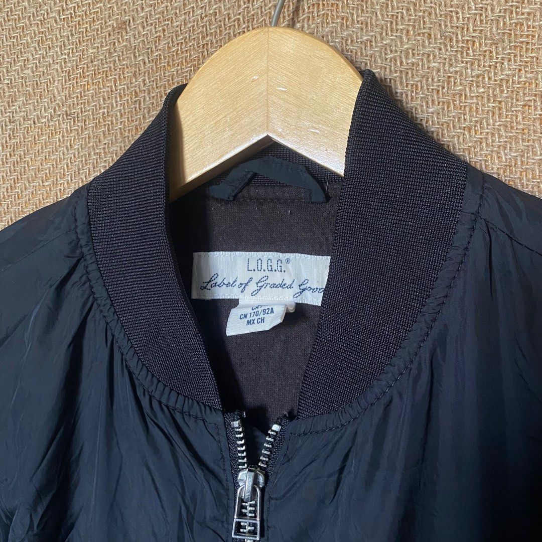 H&M Black Bomber Jacket Man, Fesyen Pria, Pakaian , Baju ...