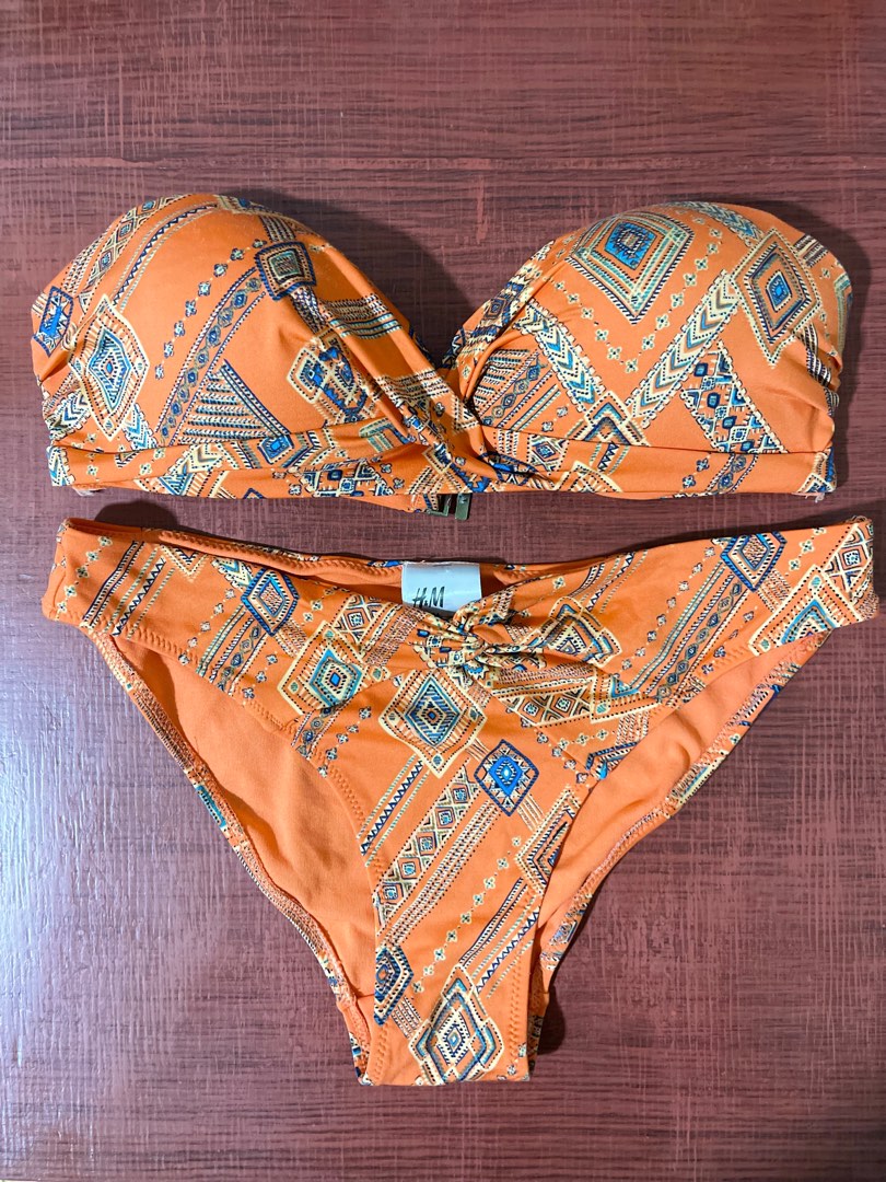 H&M Orange bikini, Women's Fashion, Swimwear, Bikinis & Swimsuits on