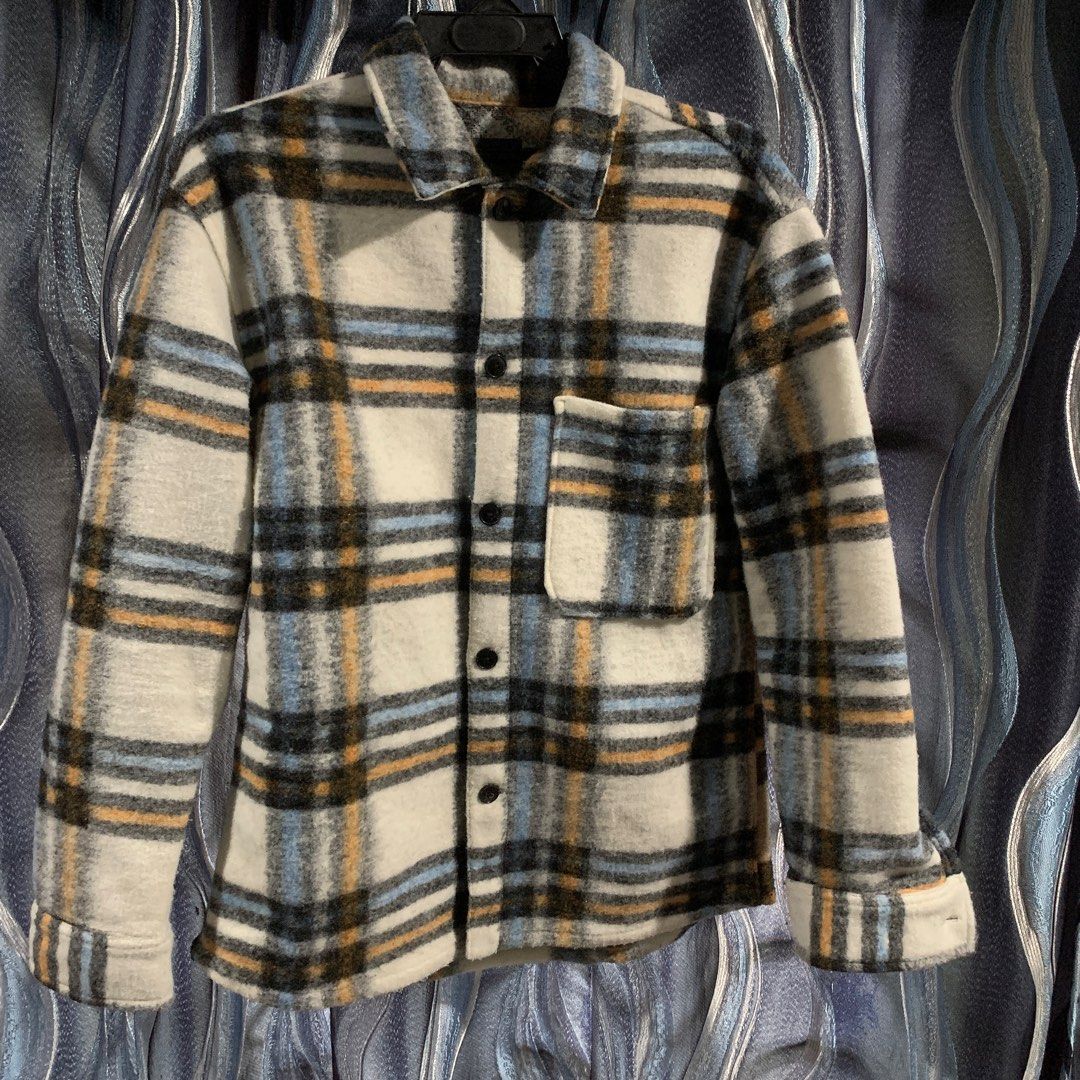 H M PELTED JACKET OUTERWEAR FLANNEL Men s Fashion Coats Jackets