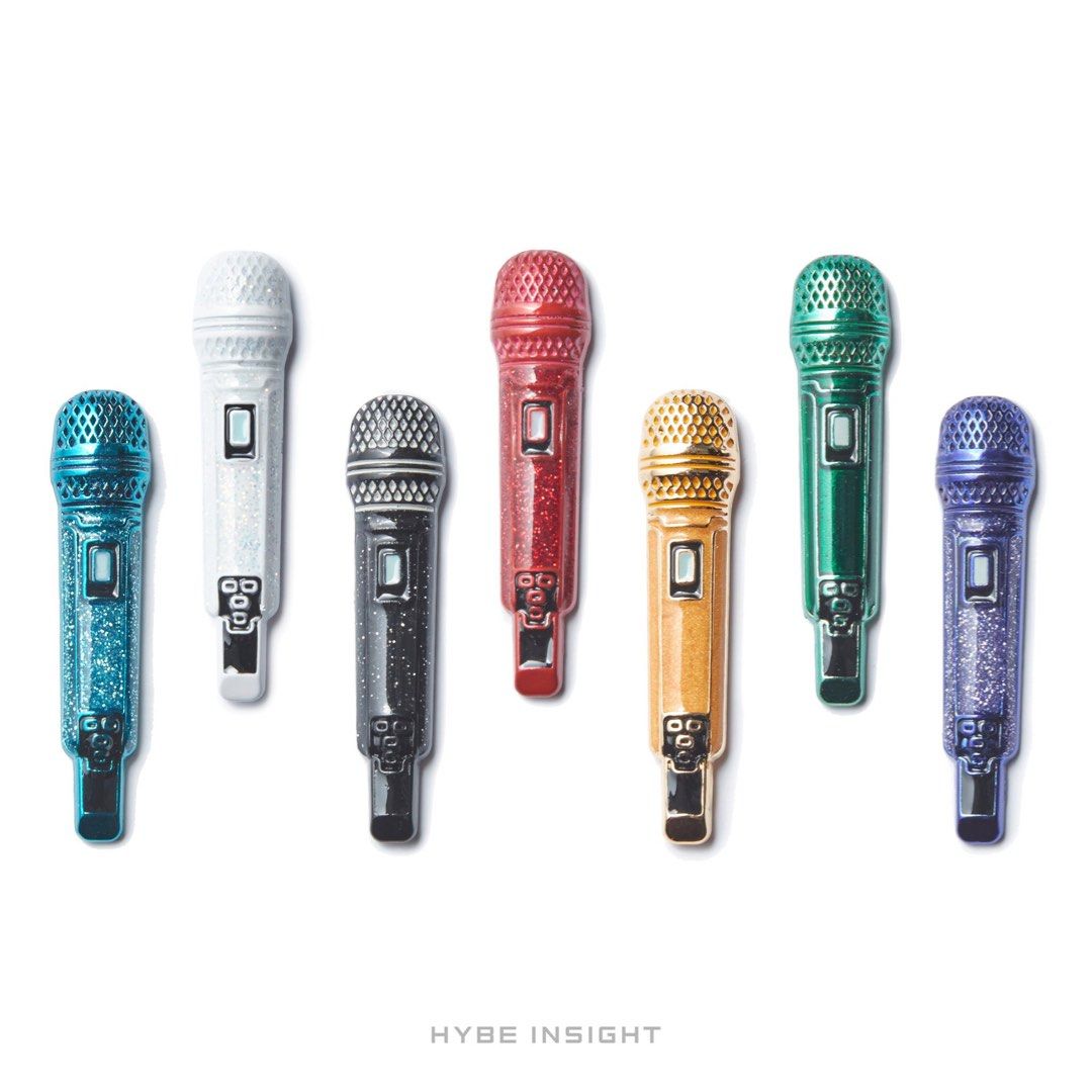 HYBE Insight BTS Mic Badge Kim Seokjin (2), Park Jimin (2), Jeon