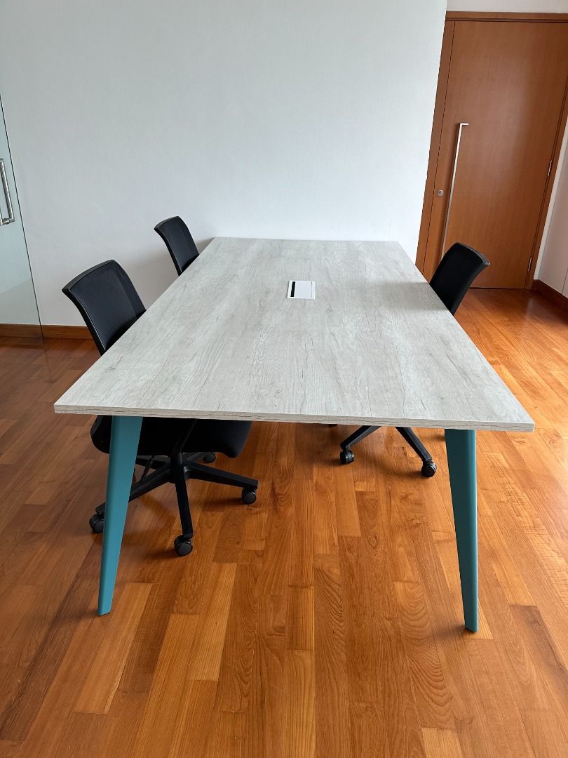 IKEA Office Table with Chairs for free, Furniture & Home Living
