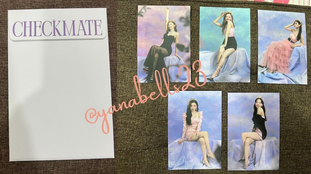 Itzy Checkmate POB Postcard Set (1) (Purple Ver.), Hobbies & Toys ...