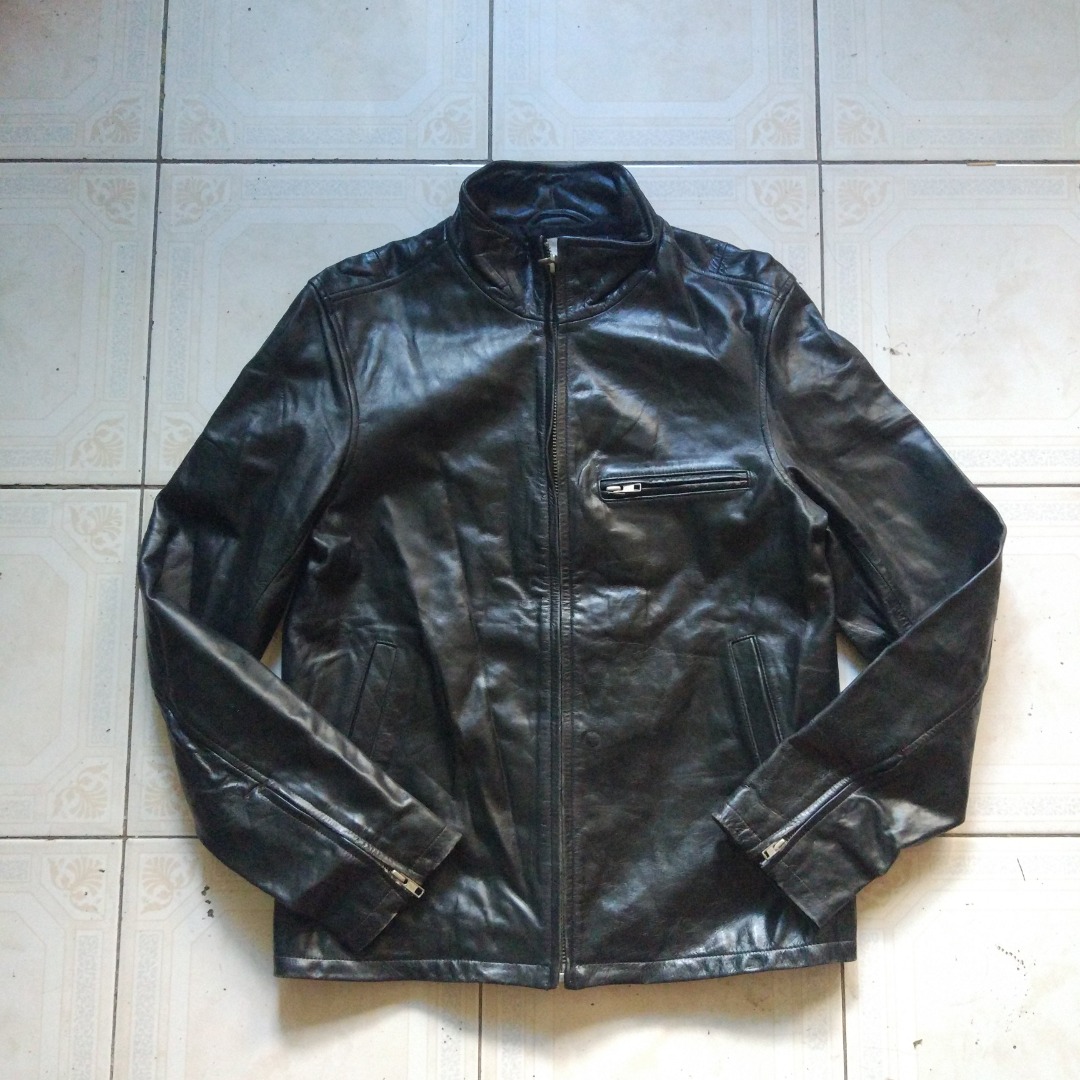 Izzue Leather Jacket XL, Men's Fashion, Coats, Jackets and Outerwear on ...