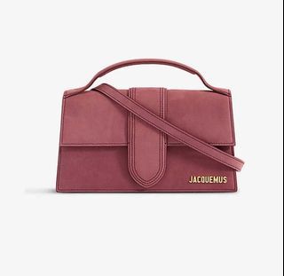 Jacquemus Le Grand Bambino Burgundy Suede