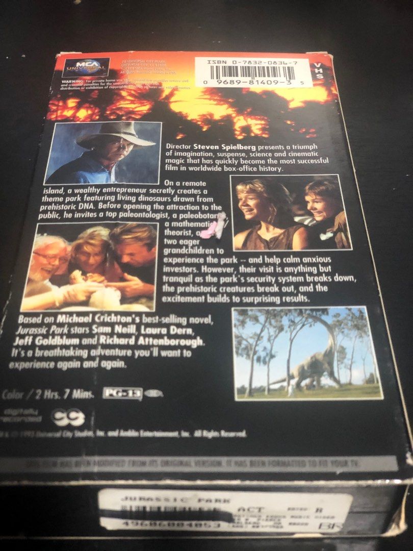 Jurassic Park VHS movie (Category: CDs & DVDs) located in Imus. Submitted by verjel-31076 (Listing ID 1194764158, Image 2). Description: For Movie Collectors One of the top box office hit of all time Clean.