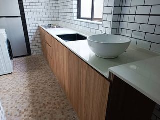 KABINET DAPUR MURAH DAN BERKUALITI CABINET BOTTOM 8FT + G1 QUARTZ STONE KITCHEN TOP JOHOR