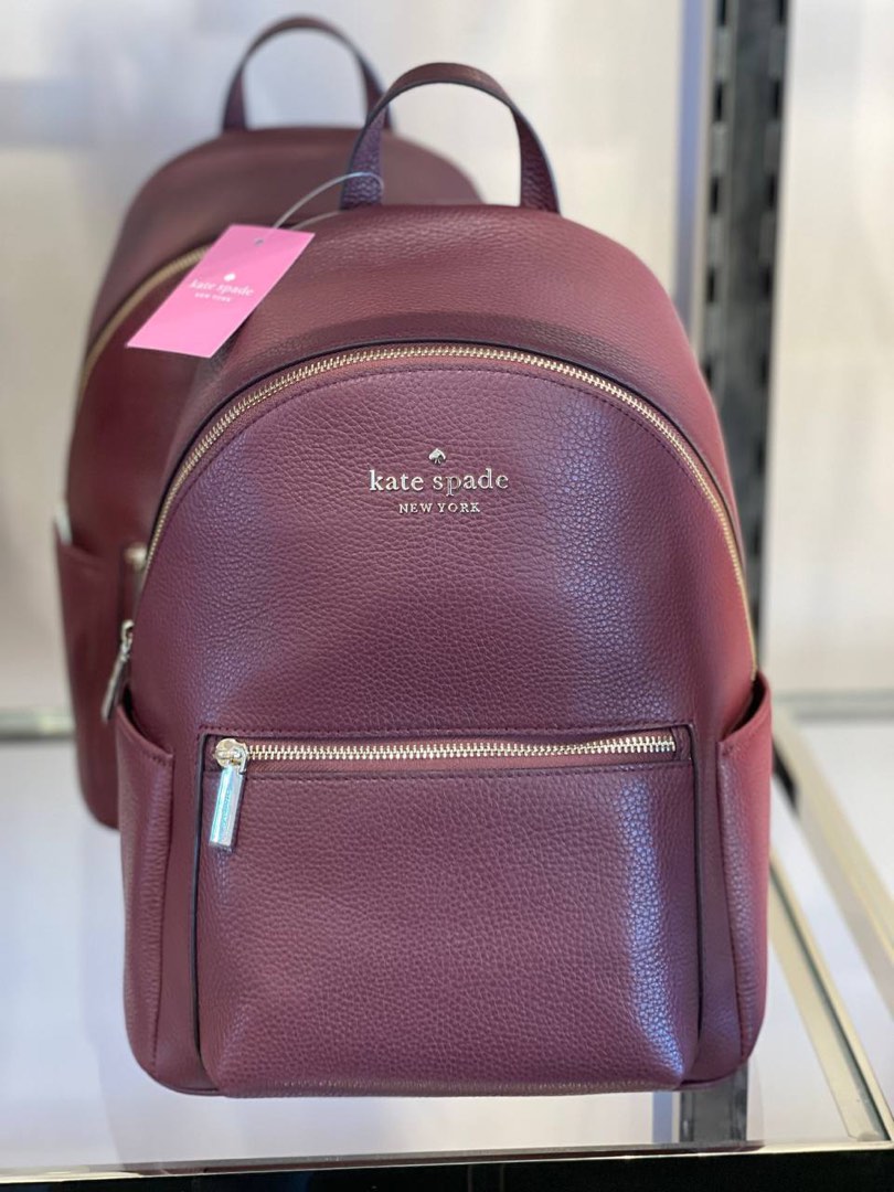 Kate Spade Leila Medium Backpack in Cherrywood, Luxury, Bags & Wallets on  Carousell