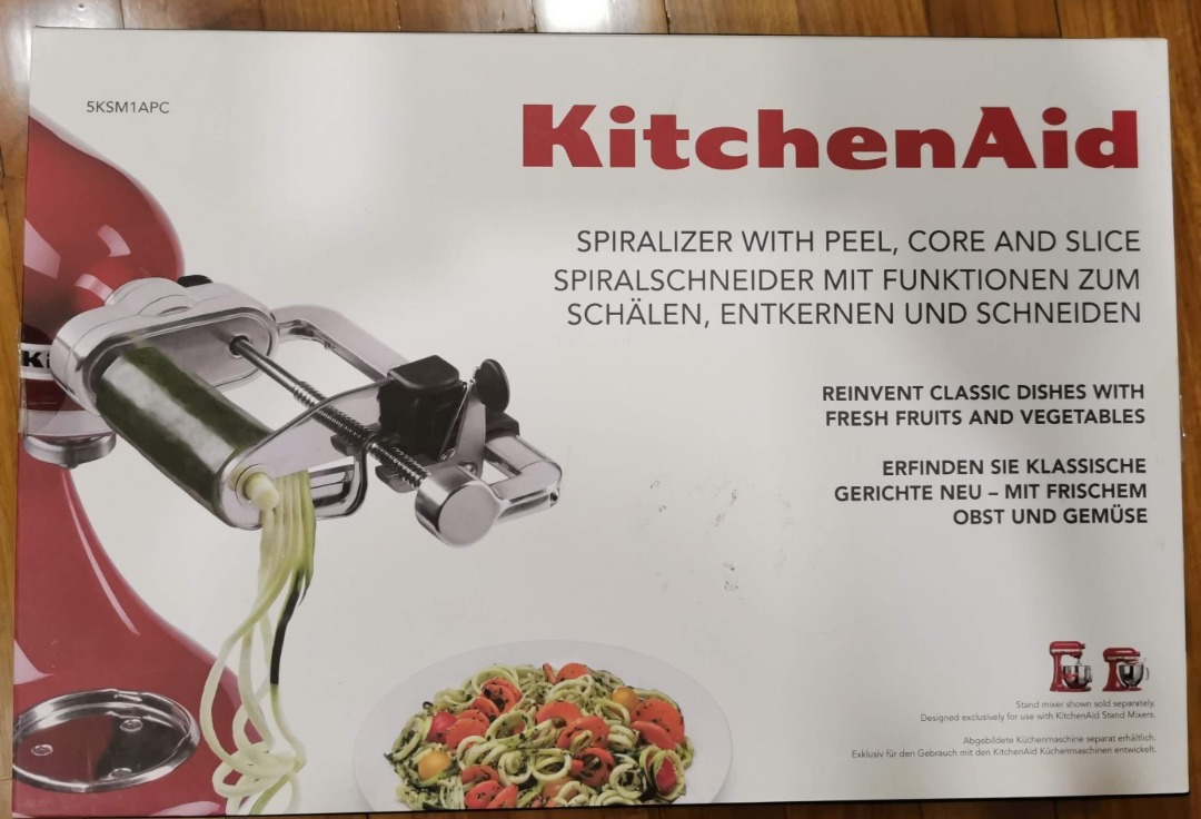 KitchenAid attachment 5 blade Spiralizer with peel, core and slice