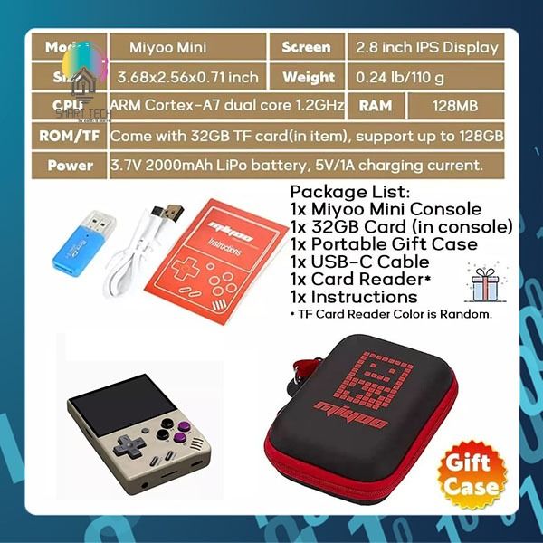 (Local Stock) MiYoo Mini Version 2 with 32GB Miyoomini Console 2.8 IPS