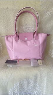 Longchamp Le Pliage Large Nylon Shoulder Tote In Pinky