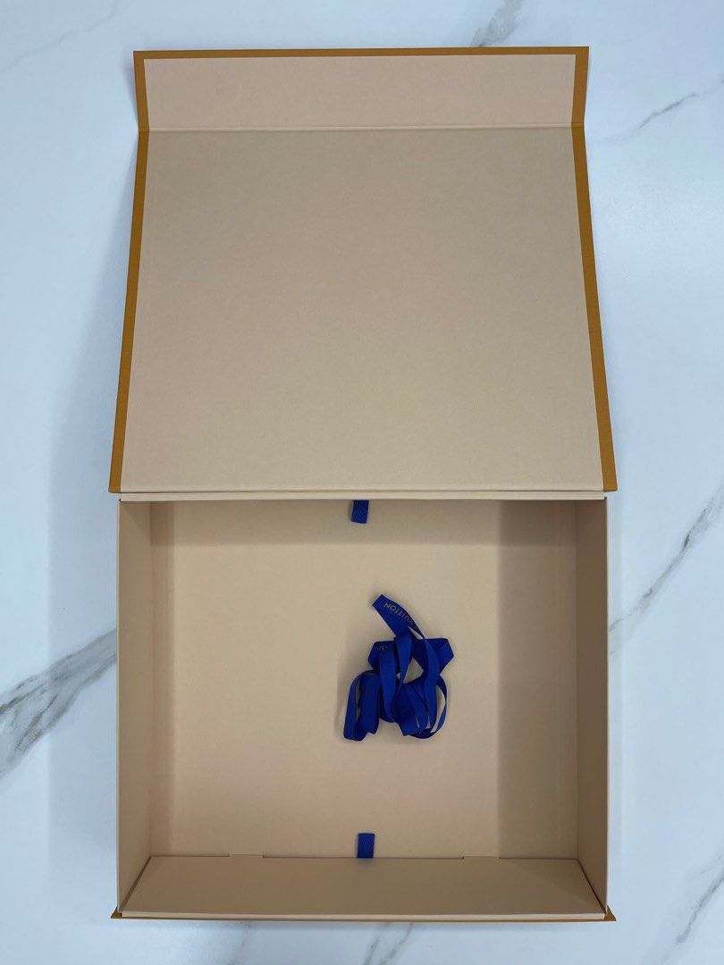Louis Vuitton Empty Box w/ Lid Tissue Paper & Ribbon 6.5 x 5 x 1.2