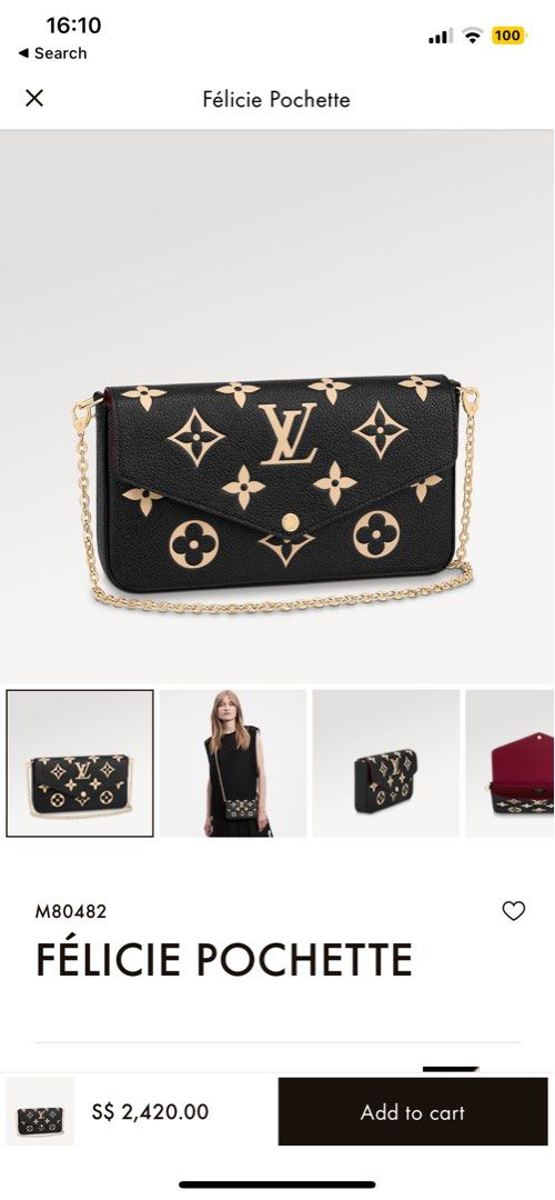 BN: LV FELICIE POCHETTE (三合一包）, Women's Fashion, Bags & Wallets, Cross-body  Bags on Carousell