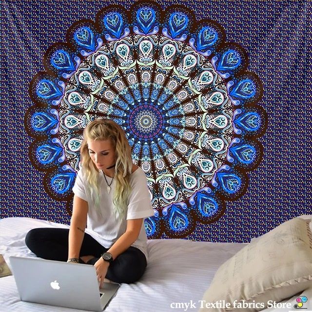 Psychedelic Mandala Art Tapestry Wall Hanging Hippie Wall Decor