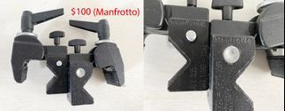 Manfrotto super clam / Falcon Eyes studio accessories