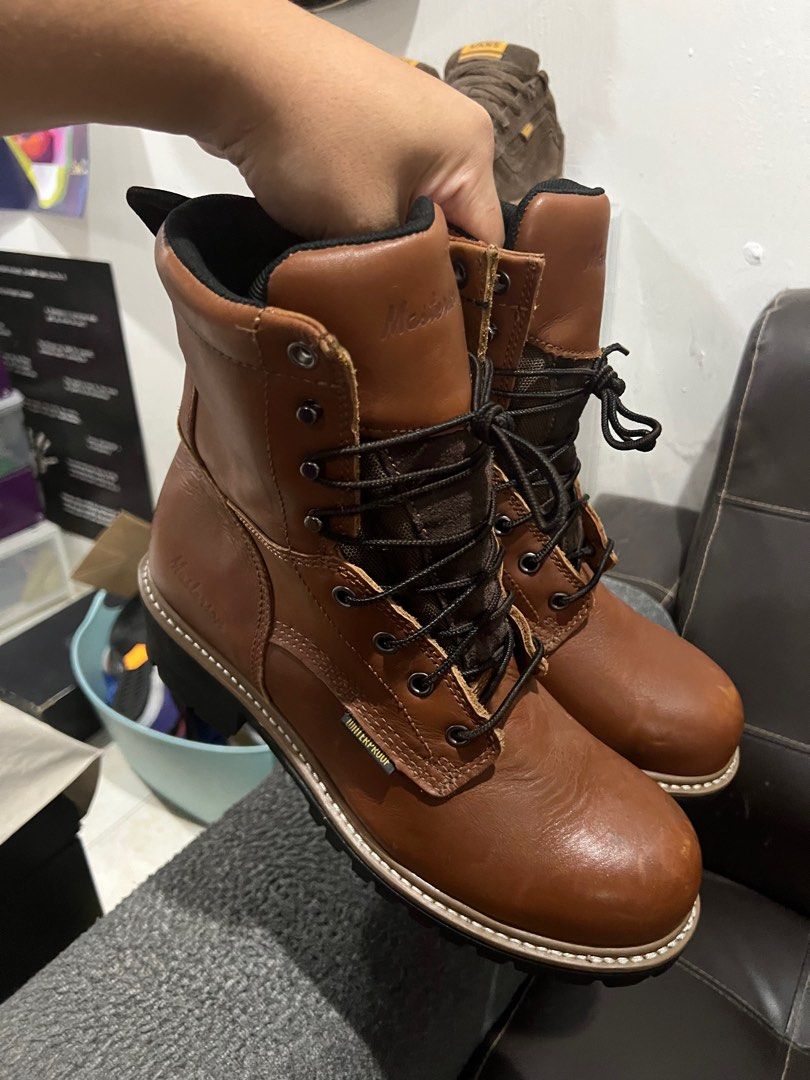 Masterson Brown Leather Safety Boots 