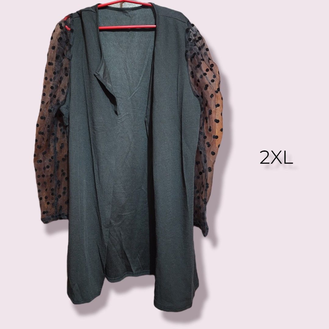Mesh sleeve cardigan plus size 2xl (Category: Coats, Jackets and Outerwear) located in Quezon City. Submitted by rochels (Listing ID 1194907769, Image 1). Description: .