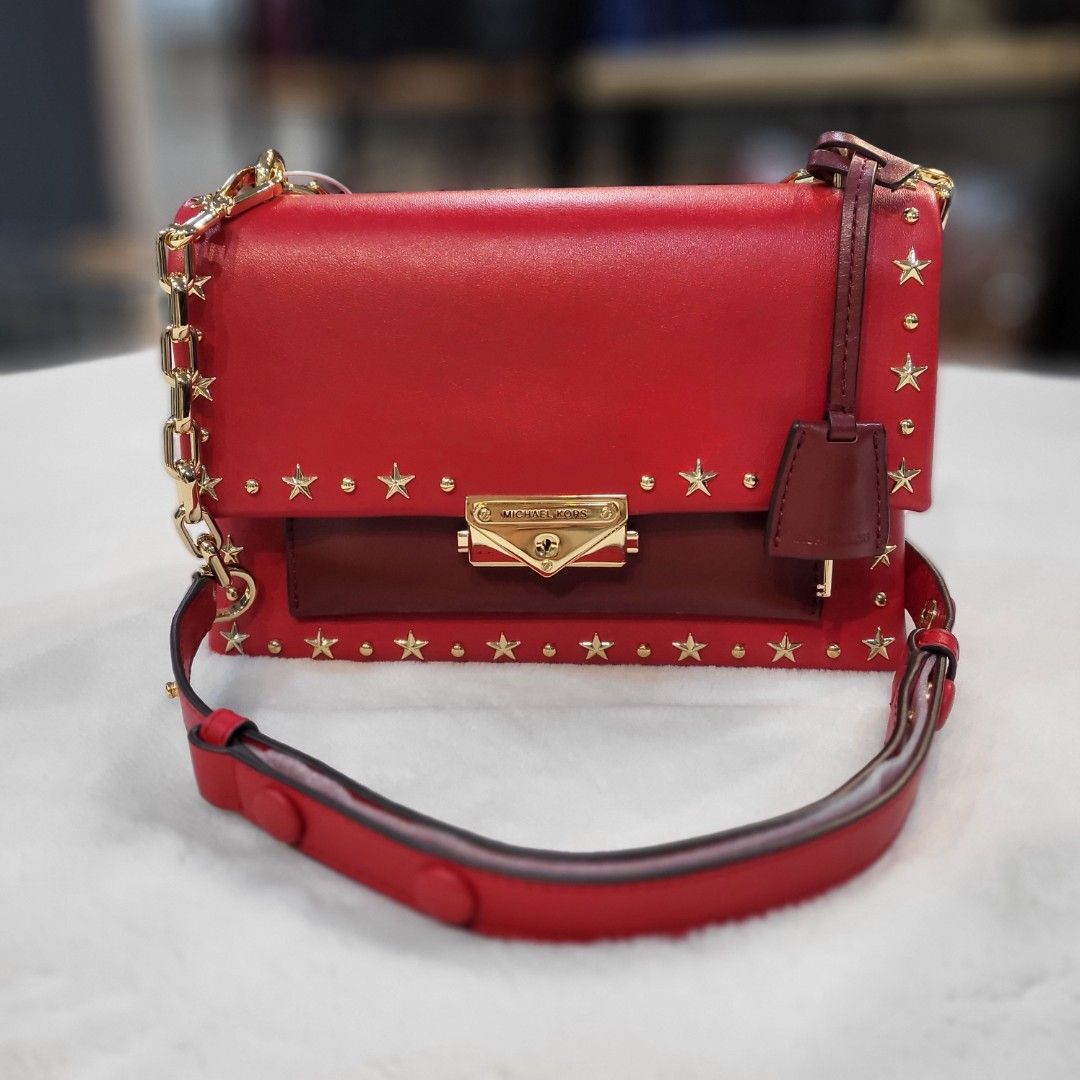Authentic Michael Kors Mercer Small Red, Luxury, Bags & Wallets on Carousell