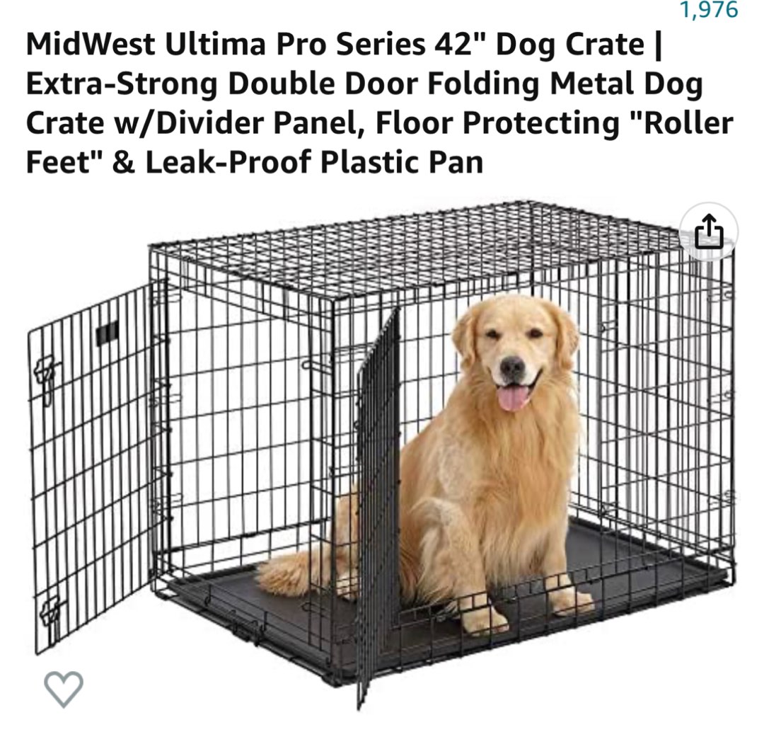 Midwest ultima pro double door outlet folding dog crate